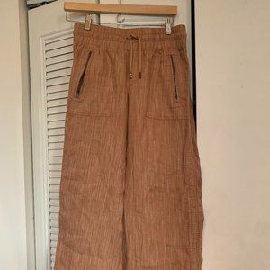 Athleta Cabo Linen Textured Wide Leg Pant, Size 4